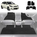 6D Diamond Car Floor Mats for Hyundai Accent 2011 - 2018 (R8) - Custom-Fit Carpet Liner-1