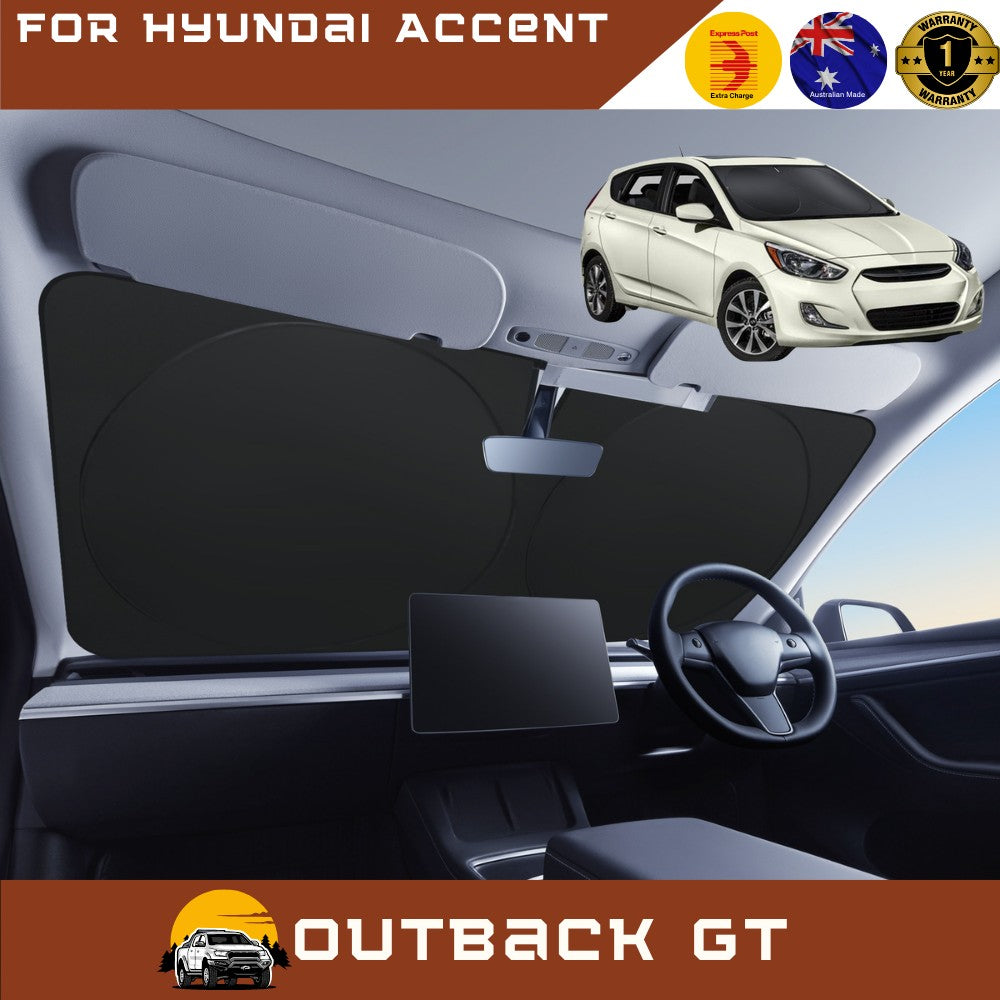 Front Windscreen Sun Shade for Hyundai Accent 2011 - 2018 (R8) - Stand ...