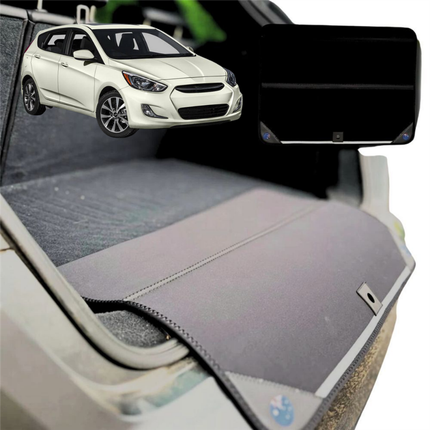 Rear Cargo Boot Bumper Protector for Hyundai Accent 2011 - 2018 (R8) - Standard (72 x 55) - Black