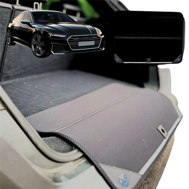 Rear Cargo Boot Bumper Protector for Audi A7 S7 2010 - 2018 (C7) - Standard (72 x 55) - Black