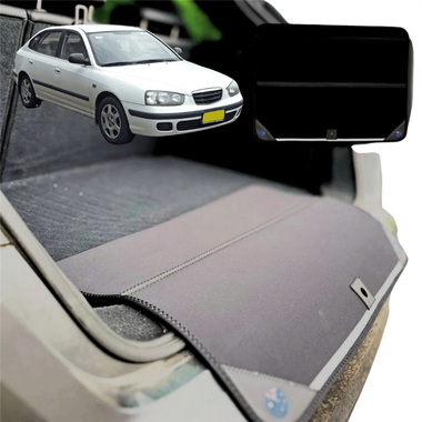 Rear Cargo Boot Bumper Protector for Hyundai Elantra 2000 - 2006 - Standard (72 x 55) - Black