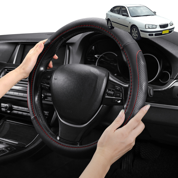 Steering Wheel Cover Pro Extra Layer for Hyundai Elantra 2000-2006 - Breathable & Anti-Slip - Circle 38 cm