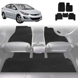 6D Diamond Car Floor Mats for Hyundai Elantra 2011 - 2015 MD - Custom-Fit Carpet Liner
