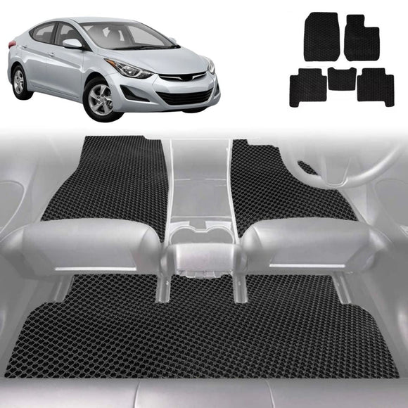 6D Diamond Car Floor Mats for Hyundai Elantra 2011 - 2015 MD - Custom-Fit Carpet Liner