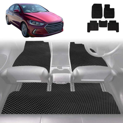 6D Diamond Car Floor Mats for Hyundai Elantra 2016 - 2020 AD - Custom-Fit Carpet Liner