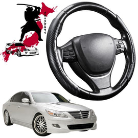 Black Samurai Segmented Steering Wheel Cover for Hyundai Genesis 2008 - 2013 (BH)