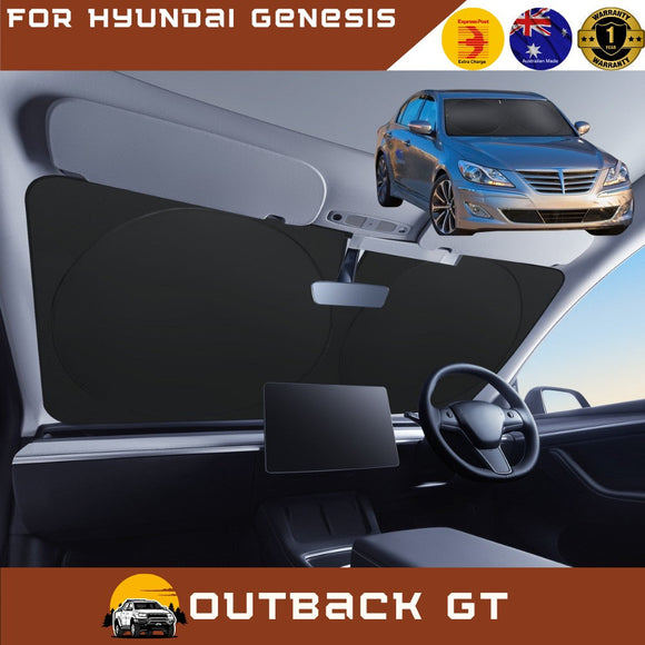 Front Windscreen Sun Shade for Hyundai Genesis 2013 - 2016 (DH/G80) - Standard 150 x 85 cm - Black