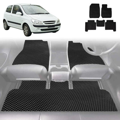 6D Diamond Car Floor Mats for Hyundai Getz 2002 - 2011 TB - Custom-Fit Carpet Liner
