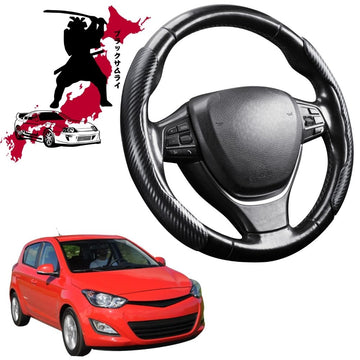 Black Samurai Segmented Steering Wheel Cover for Hyundai i20 2008 - 2015 (PB/PBT)