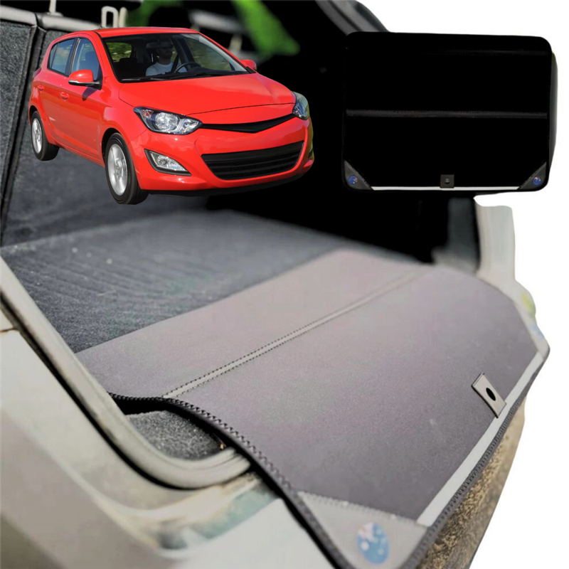 Rear Cargo Boot Bumper Protector for Hyundai i20 2008 - 2015 (PB/PBT) - Standard (72 x 55) - Black