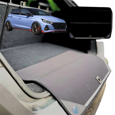 Rear Cargo Boot Bumper Protector for Hyundai i20 N 2020 - Current (BC3/BI3) - Standard (72 x 55) - Black
