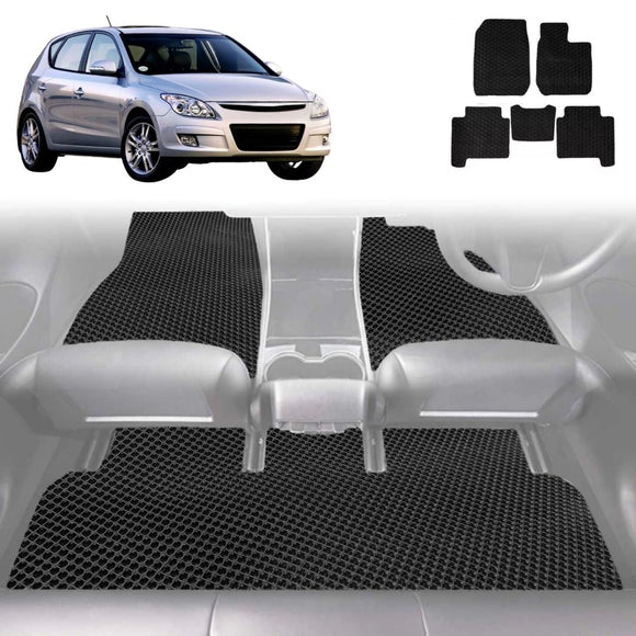 6D Diamond Car Floor Mats for Hyundai i30 2007 - 2012 FD - Custom-Fit Carpet Liner