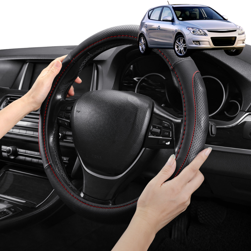 Steering Wheel Cover Pro Extra Layer for Hyundai i30 2007-2012 FD - Breathable & Anti-Slip - Circle 38 cm