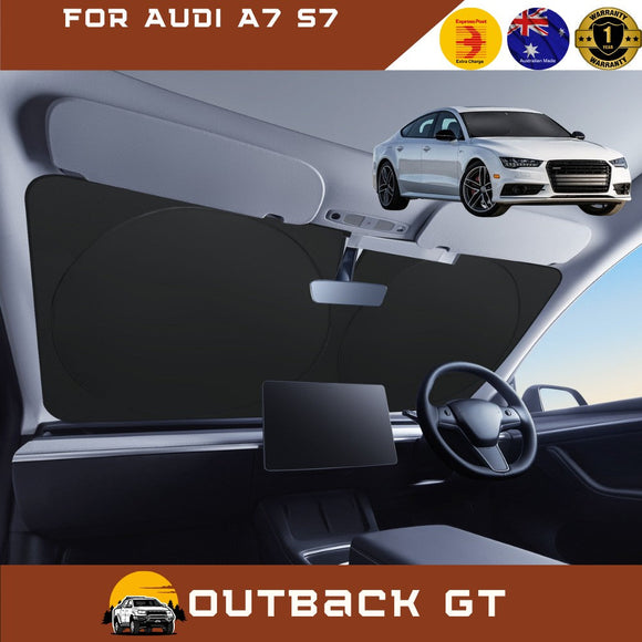 Front Windscreen Sun Shade for Audi A7 S7 2018 - Current (4K8) - Standard 150 x 85 cm - Black