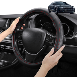Steering Wheel Cover Pro Extra Layer for Audi A7 S7 2018 - Current (4K8) - Breathable & Anti-Slip - Circle 38 cm