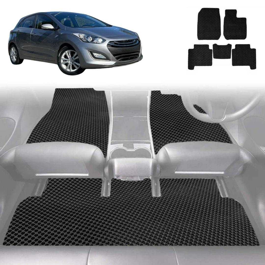 6D Diamond Car Floor Mats for Hyundai i30 2012 - 2016 (GD) - Custom-Fit Carpet Liner
