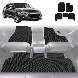 6D Diamond Car Floor Mats for Hyundai i30 2017 - Current (Sedan) - Custom-Fit Carpet Liner