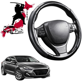 Black Samurai Segmented Steering Wheel Cover for Hyundai i30 2017 - Current (Sedan)