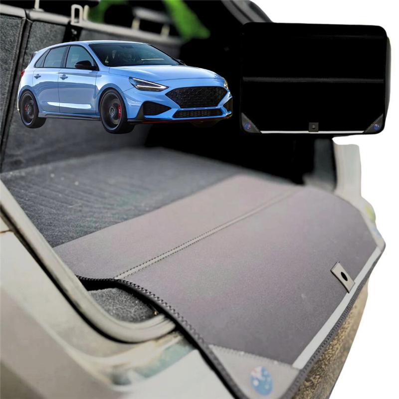 Rear Cargo Boot Bumper Protector for Hyundai i30 N 2021 - Current Hatch Fastback - Standard (72 x 55) - Black
