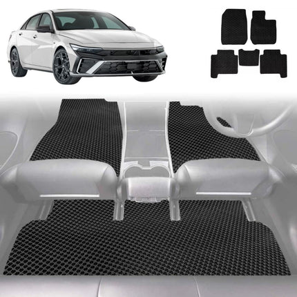 6D Diamond Car Floor Mats for Hyundai i30 N 2021 - Current Sedan - Custom-Fit Carpet Liner