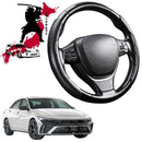 Black Samurai Segmented Steering Wheel Cover for Hyundai i30 N 2021 - Current Sedan-1