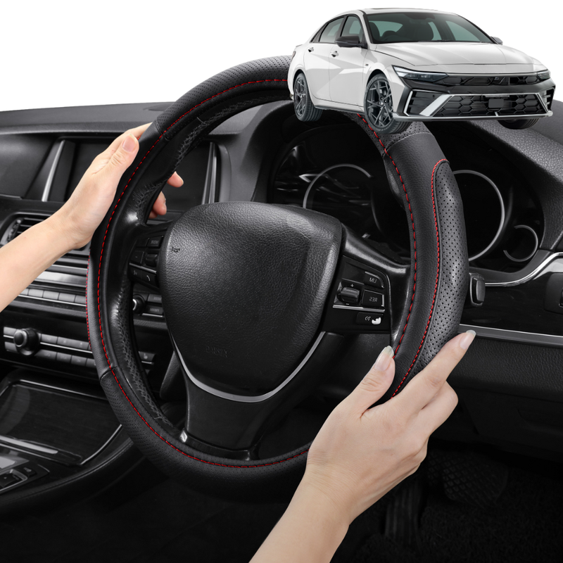 Steering Wheel Cover Pro Extra Layer for Hyundai i30 N 2021 - Current Sedan - Breathable & Anti-Slip - Circle 38 cm