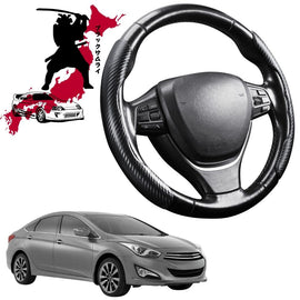 Black Samurai Segmented Steering Wheel Cover for Hyundai i40 2012 - Current VF