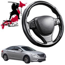 Black Samurai Segmented Steering Wheel Cover for Hyundai i45 2010 - 2014 YF-1