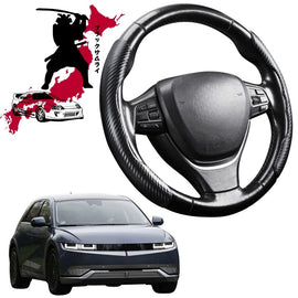 Black Samurai Segmented Steering Wheel Cover for Hyundai IONIQ 5 2021 - Current (NE)
