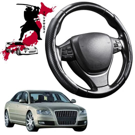 Black Samurai Segmented Steering Wheel Cover for Audi A8 S8 2003 - 2008 (D3)