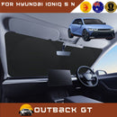 Front Windscreen Sun Shade for Hyundai IONIQ 5 N 2023 - Current (N.V1 V2 V3 V4) - Standard 150 x 85 cm - Black-1