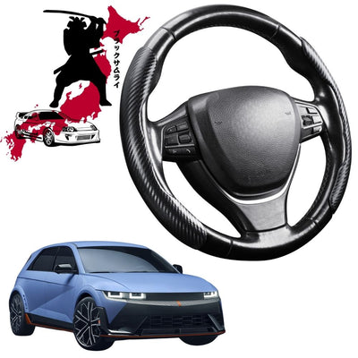 Black Samurai Segmented Steering Wheel Cover for Hyundai IONIQ 5 N 2023 - Current (N.V1 V2 V3 V4)