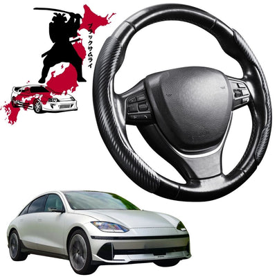 Black Samurai Segmented Steering Wheel Cover for Hyundai IONIQ 6 2022 - Current (CE)