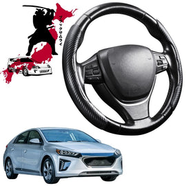 Black Samurai Segmented Steering Wheel Cover for Hyundai IONIQ 2017 - Current (AE)