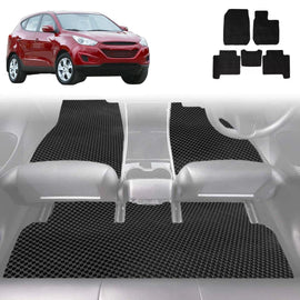 6D Diamond Car Floor Mats for Hyundai iX35 2010 - 2015 (LM) - Custom-Fit Carpet Liner