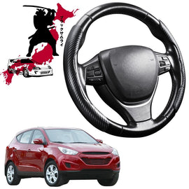 Black Samurai Segmented Steering Wheel Cover for Hyundai iX35 2010 - 2015 (LM)