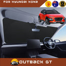 Front Windscreen Sun Shade for Hyundai Kona 2017 - 2023 (OS) - Standard 150 x 85 cm - Black-1