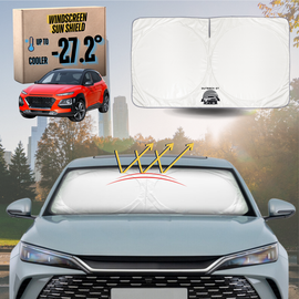 Front Windscreen Sun Shade for Hyundai Kona 2017 - 2023 (OS) - Standard 150 x 85 cm