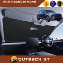 Front Windscreen Sun Shade for Hyundai Kona 2023 - Current (SX2 Hybrid) - Standard 150 x 85 cm - Black-1