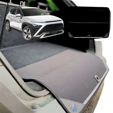 Rear Cargo Boot Bumper Protector for Hyundai Kona 2023 - Current (SX2 Hybrid) - Standard (72 x 55) - Black