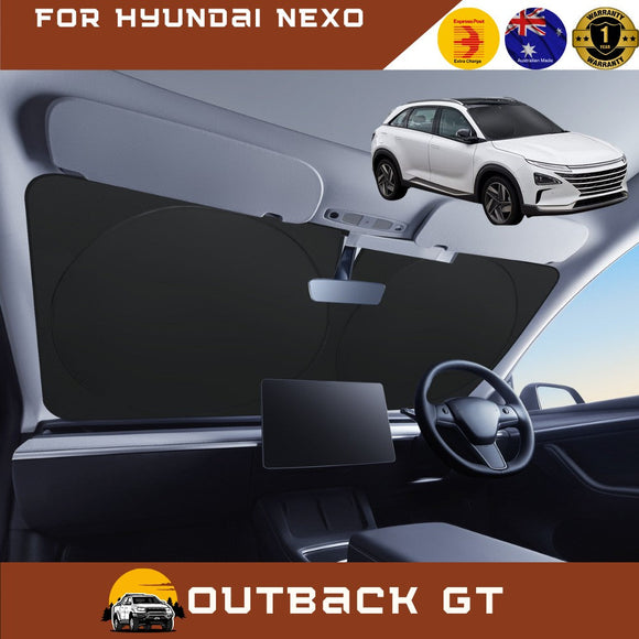 Front Windscreen Sun Shade for Hyundai NEXO 2021 - Current - Standard 150 x 85 cm - Black