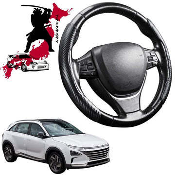 Black Samurai Segmented Steering Wheel Cover for Hyundai NEXO 2021 - Current