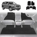 6D Diamond Car Floor Mats for Hyundai Palisade 2021 - Current 7 Seater - Custom-Fit Carpet Liner-1