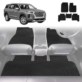 6D Diamond Car Floor Mats for Hyundai Palisade 2021 - Current 7 Seater - Custom-Fit Carpet Liner