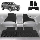 6D Diamond Car Floor Mats for Hyundai Palisade 2021 - Current 8 Seater - Custom-Fit Carpet Liner-1