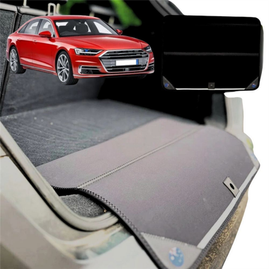 Rear Cargo Boot Bumper Protector for Audi A8 S8 2009 - Current (D4) - Standard (72 x 55) - Black