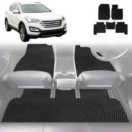 6D Diamond Car Floor Mats for Hyundai Santa Fe 2012 - 2018 (DM) - Custom-Fit Carpet Liner