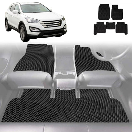 6D Diamond Car Floor Mats for Hyundai Santa Fe 2012 - 2018 (DM) - Custom-Fit Carpet Liner