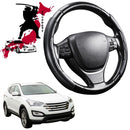Black Samurai Segmented Steering Wheel Cover for Hyundai Santa Fe 2012 - 2018 (DM)-1