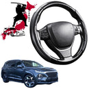 Black Samurai Segmented Steering Wheel Cover for Hyundai Santa Fe 2019 - 2024 (TM)-1